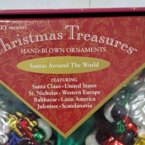 The Brass Key Christmas Treasures Santas Around the World Hand Blown Ornaments - Picture 5 of 7